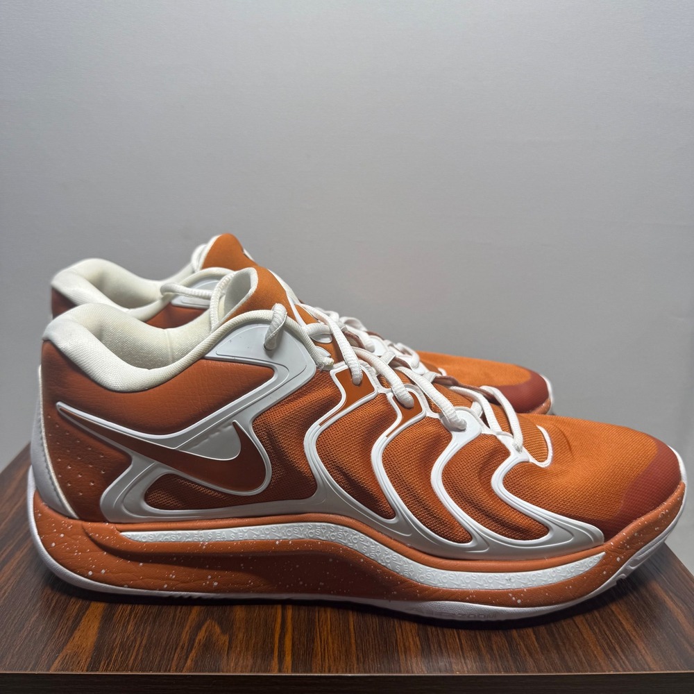Nike KD 17 NCAA Texas Longhorns Away PE Basketball Shoes Orange Mens 15 HV5735